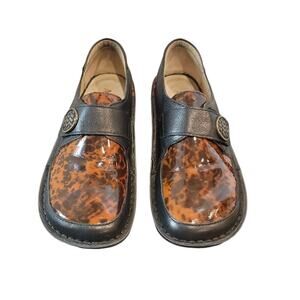 Alegria Dixi Leather Comfort Shoes Dix 407 Sz 8-8.5 Brown Black Marble